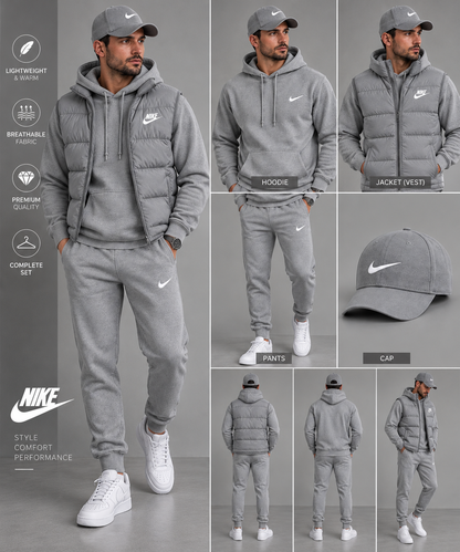 NK™ 4-Piece Set – Sweat, Pants, Jacket & Tee