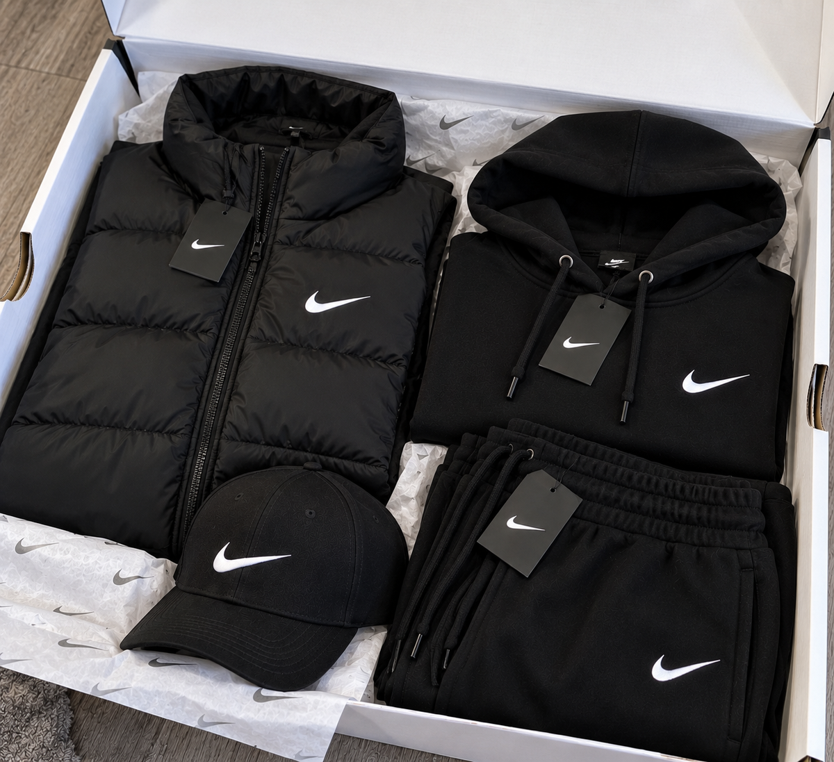 NK™ 4-Piece Set – Sweat, Pants, Jacket & Tee