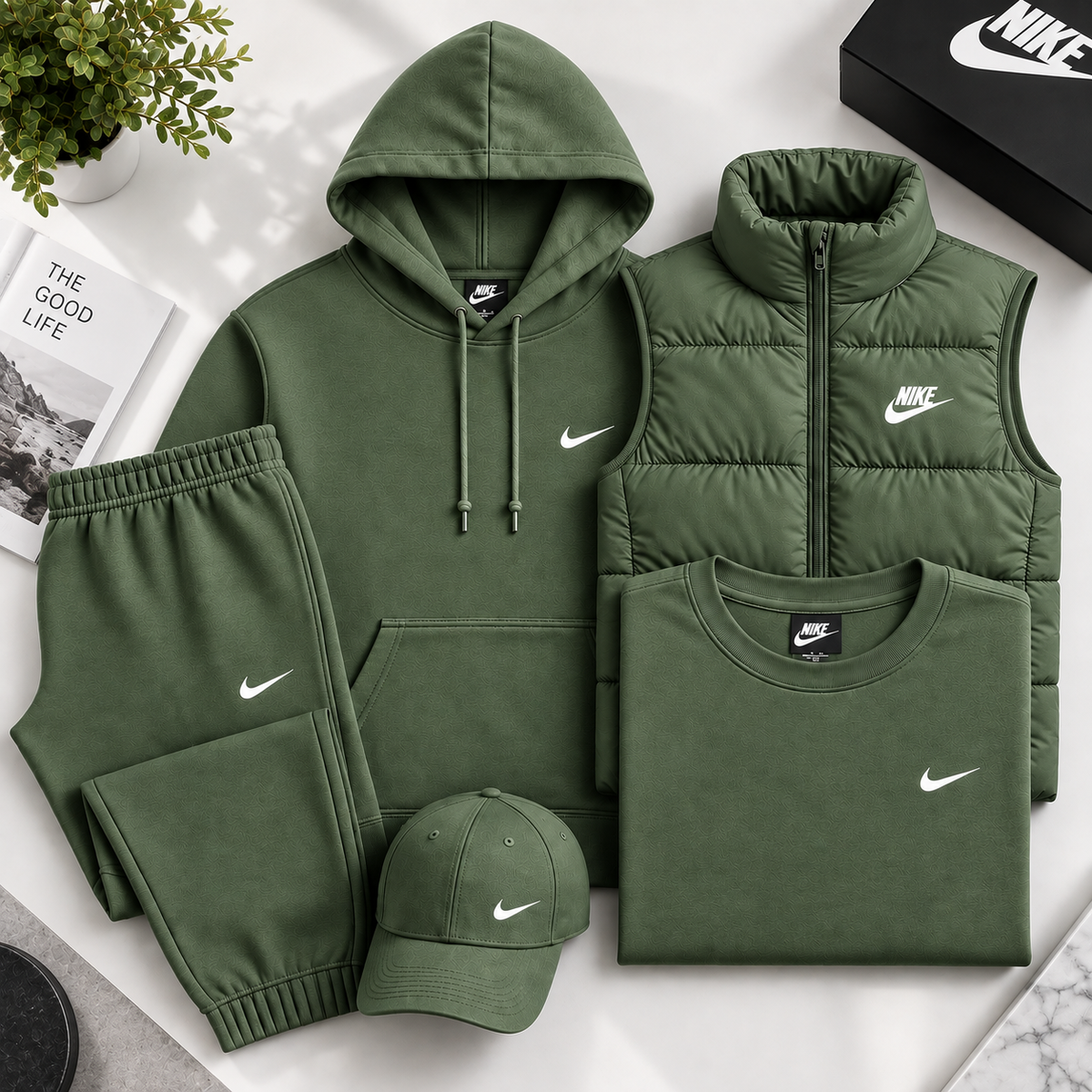 NK™ 4-Piece Set – Sweat, Pants, Jacket & Tee