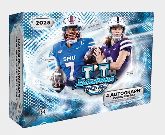 2025 Bowman’s Best University Football Hobby 12 Box Case