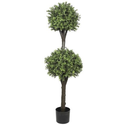 Artificial Topiary Tree 2 Ball Shrub 150cm UV Resistant